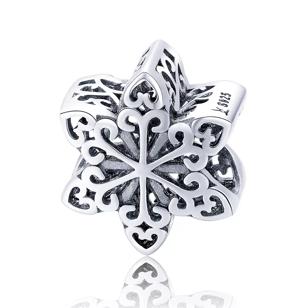Charm Floco de neve cintilante estilo Pandora - SCC719