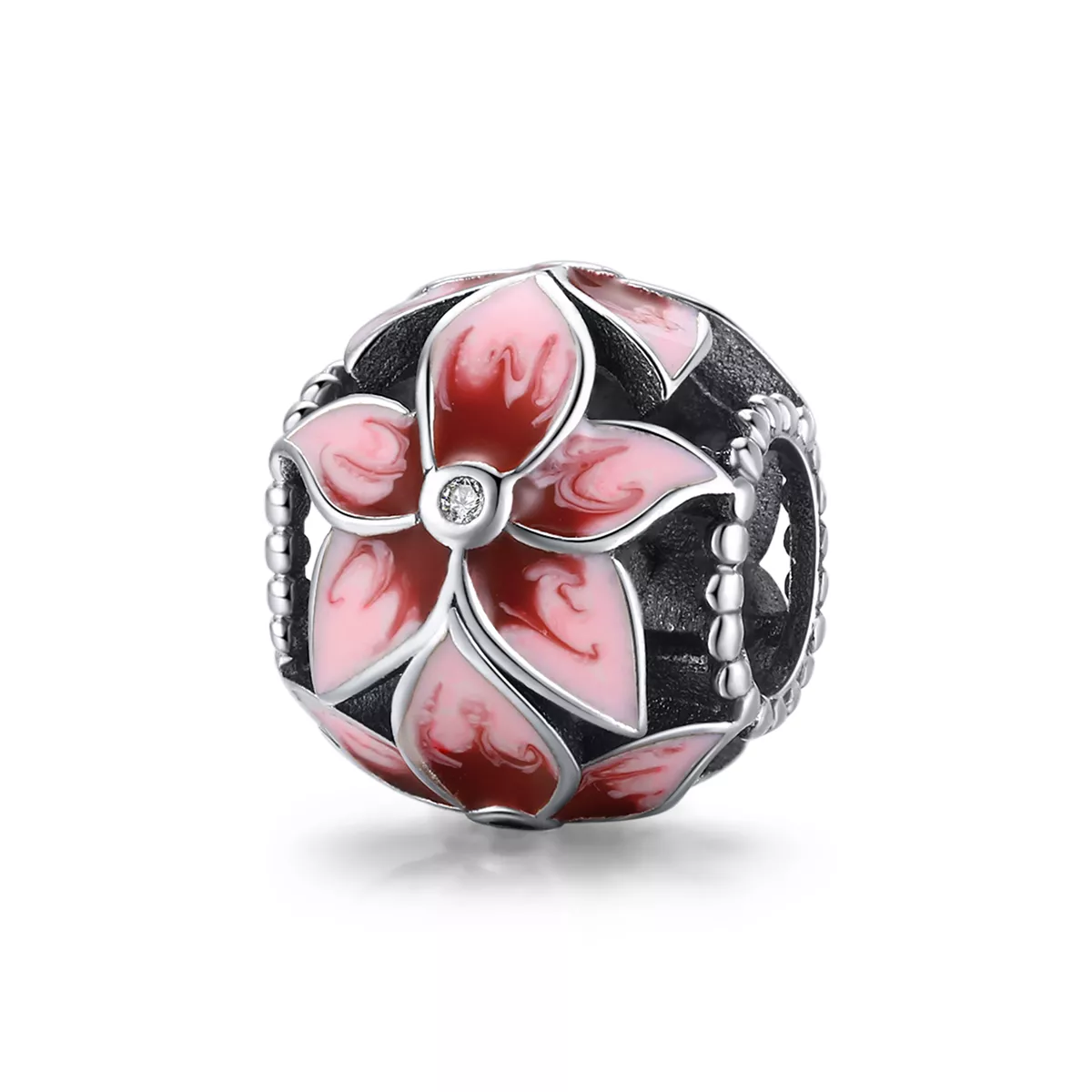 Charm Flor desabrochando estilo Pandora - SCC1707