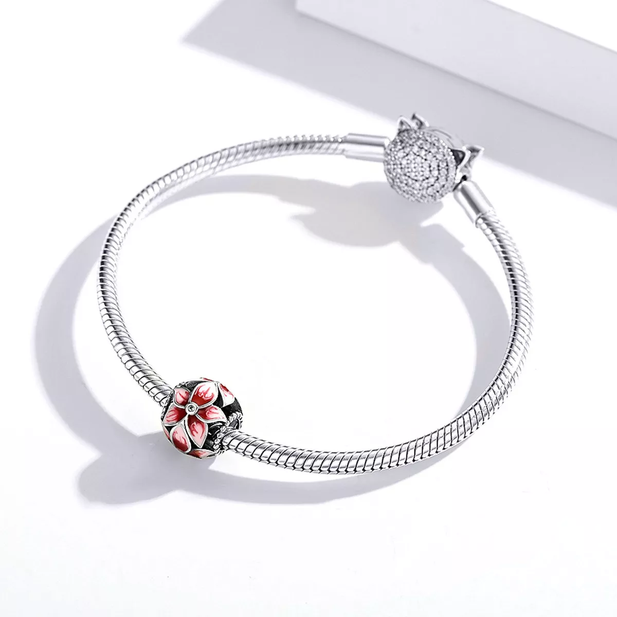 Charm Flor desabrochando estilo Pandora - SCC1707