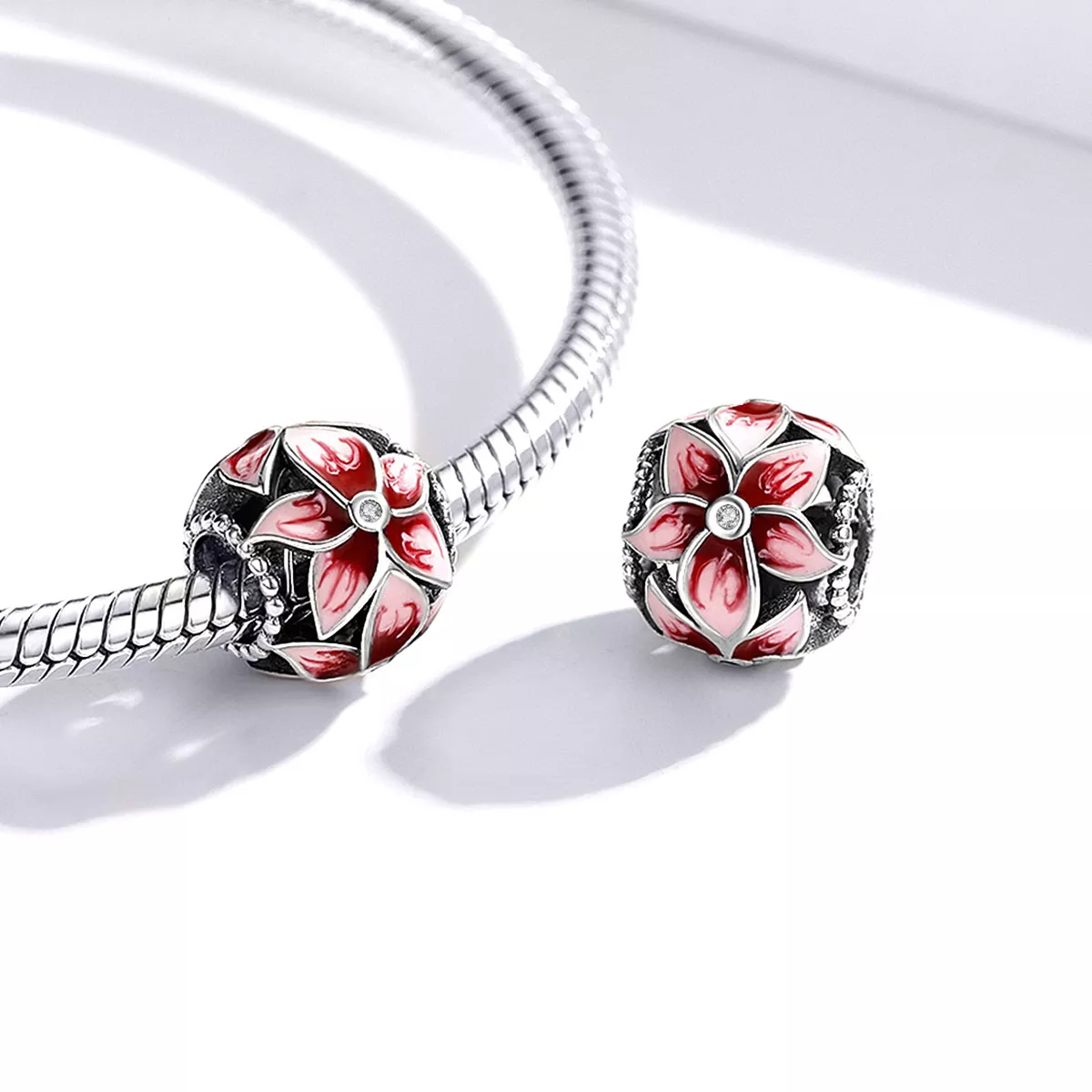 Charm Flor desabrochando estilo Pandora - SCC1707