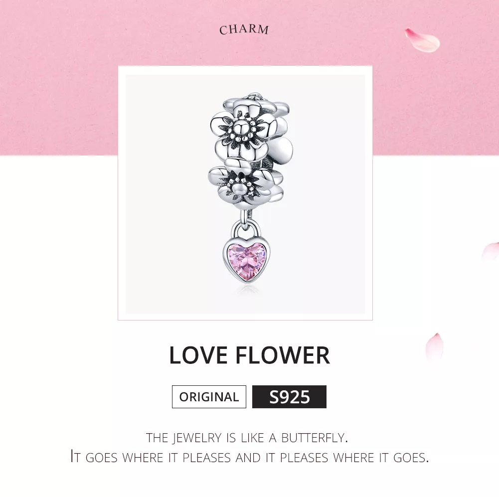 Charm Flor do amor life Pandora - SCC1485