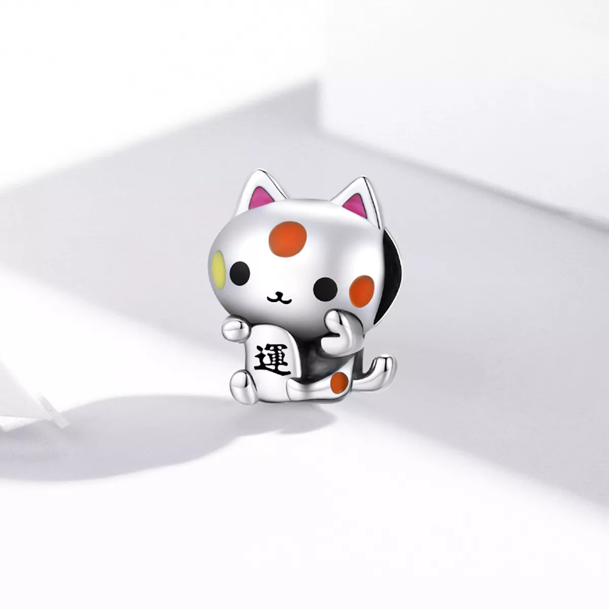 Charm Gato Auspicioso que Agarra Dinheiro estilo Pandora - SCC1855