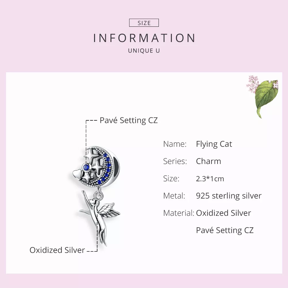 Charm Gato voador life Pandora - SCC1551