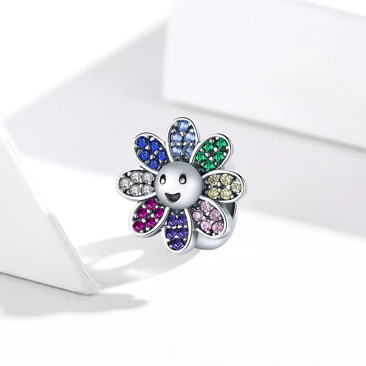 Charm Girassol Colorido estilo Pandora - SCC1701