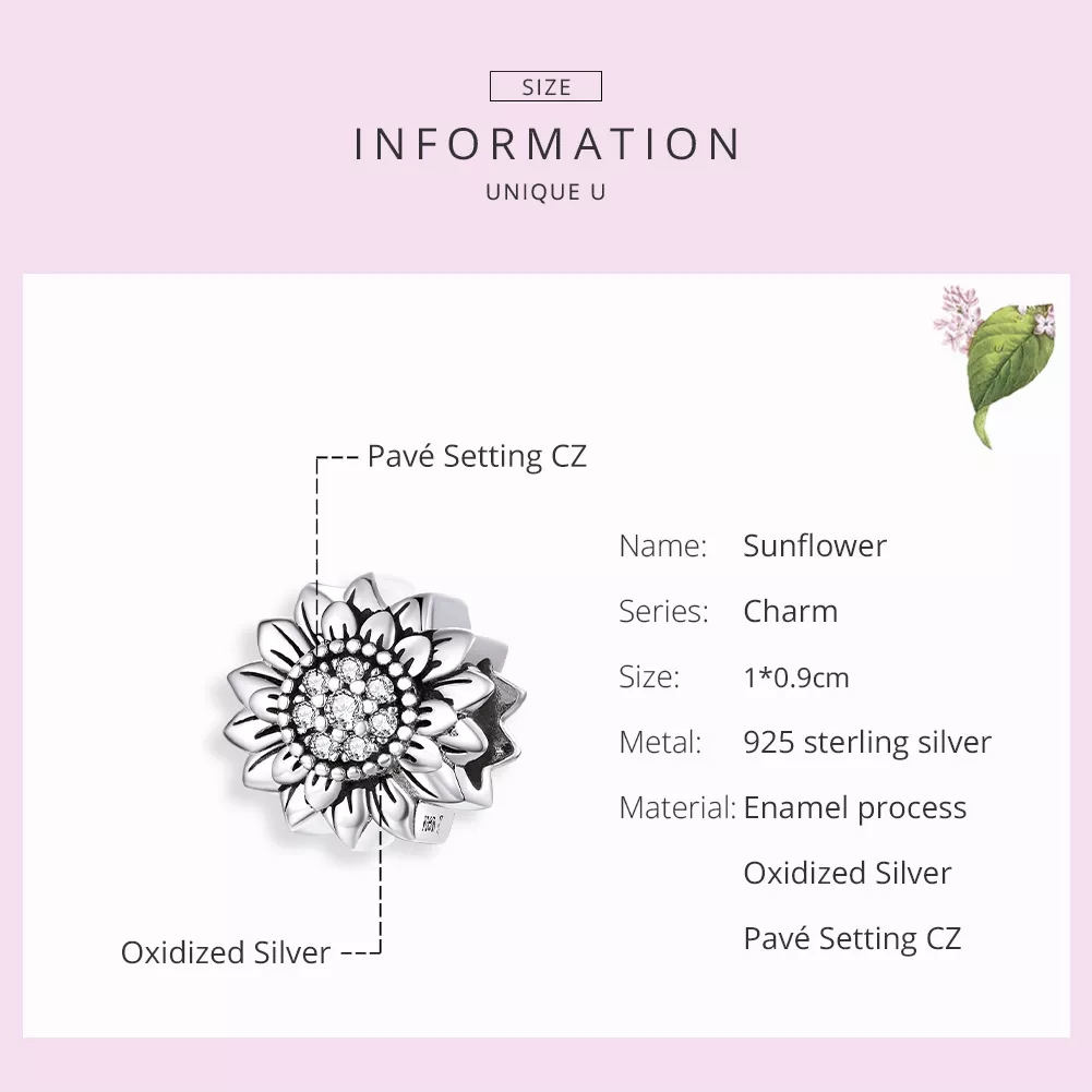 Charm Girassol life Pandora - SCC1507