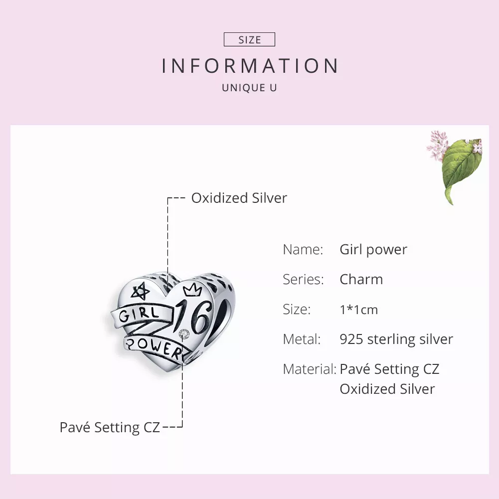 Charm Girl Power Sweet 16 estilo Pandora - SCC1437