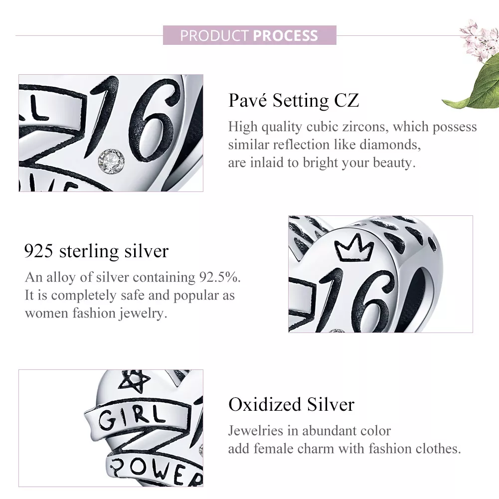 Charm Girl Power Sweet 16 estilo Pandora - SCC1437