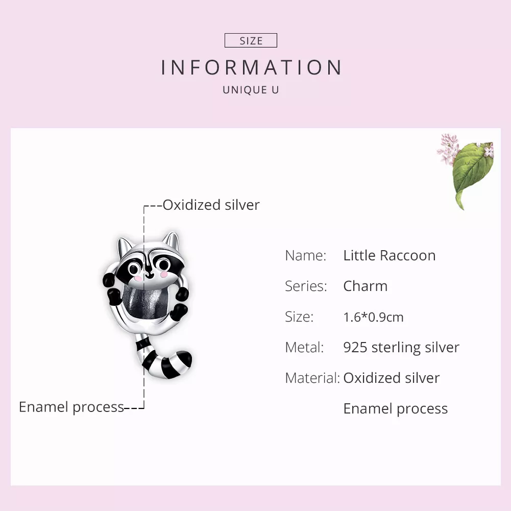 Charm Guaxinim pequeno life Pandora - BSC403