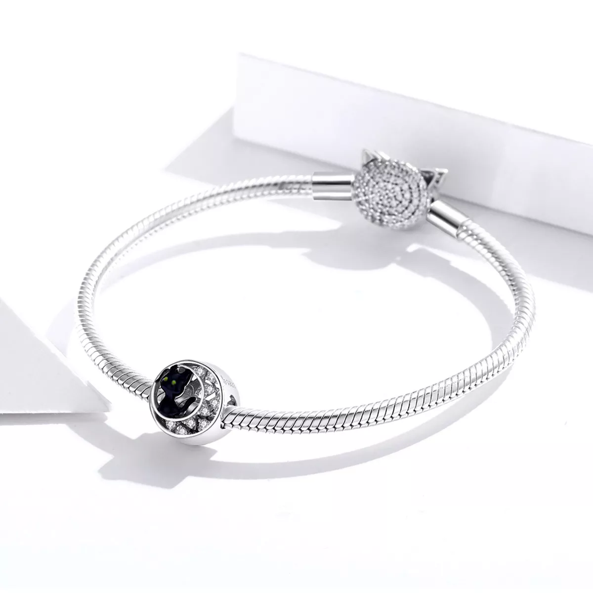 Charm Halloween Gato Preto estilo Pandora - BSC325