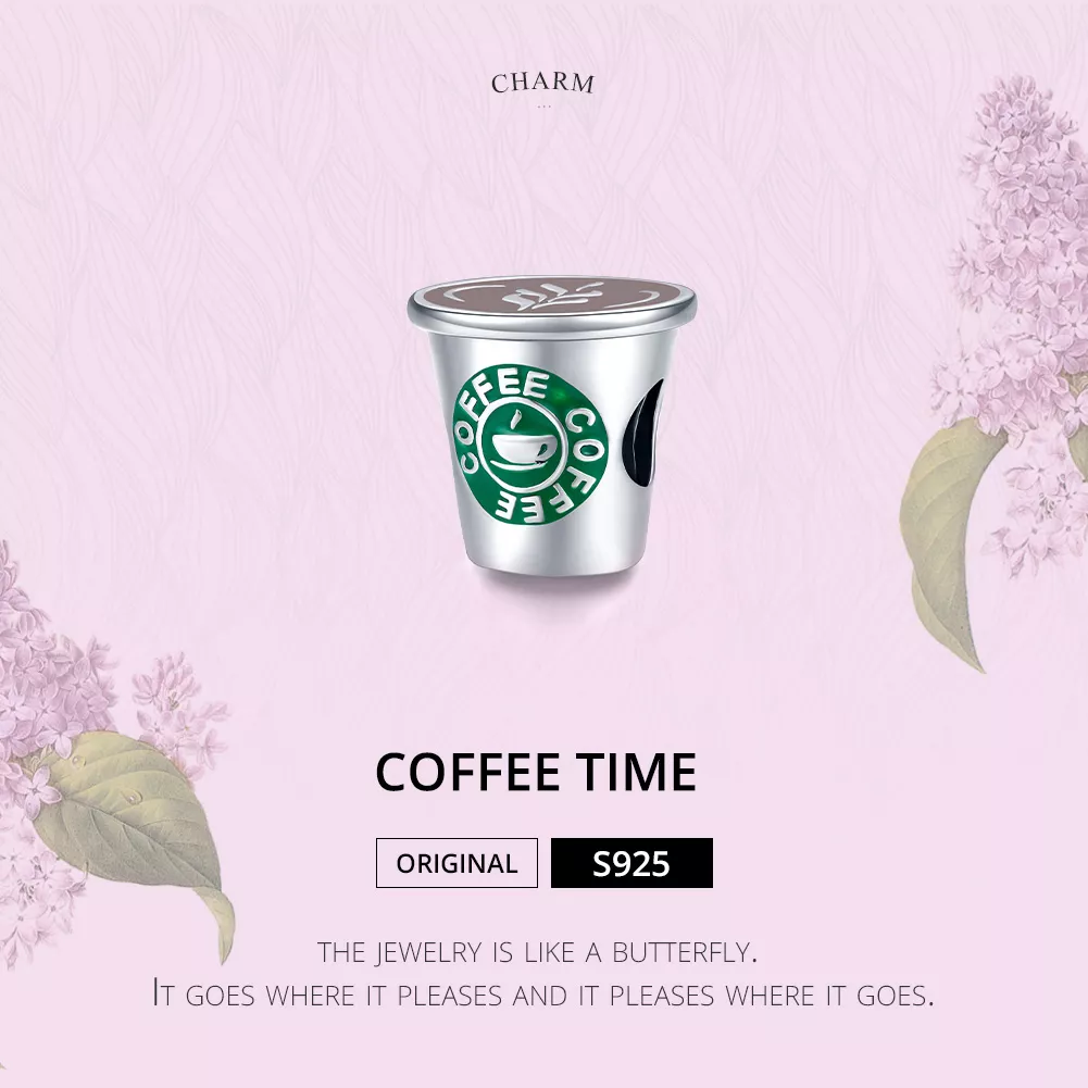 Charm Hora do café life Pandora - SCC1545