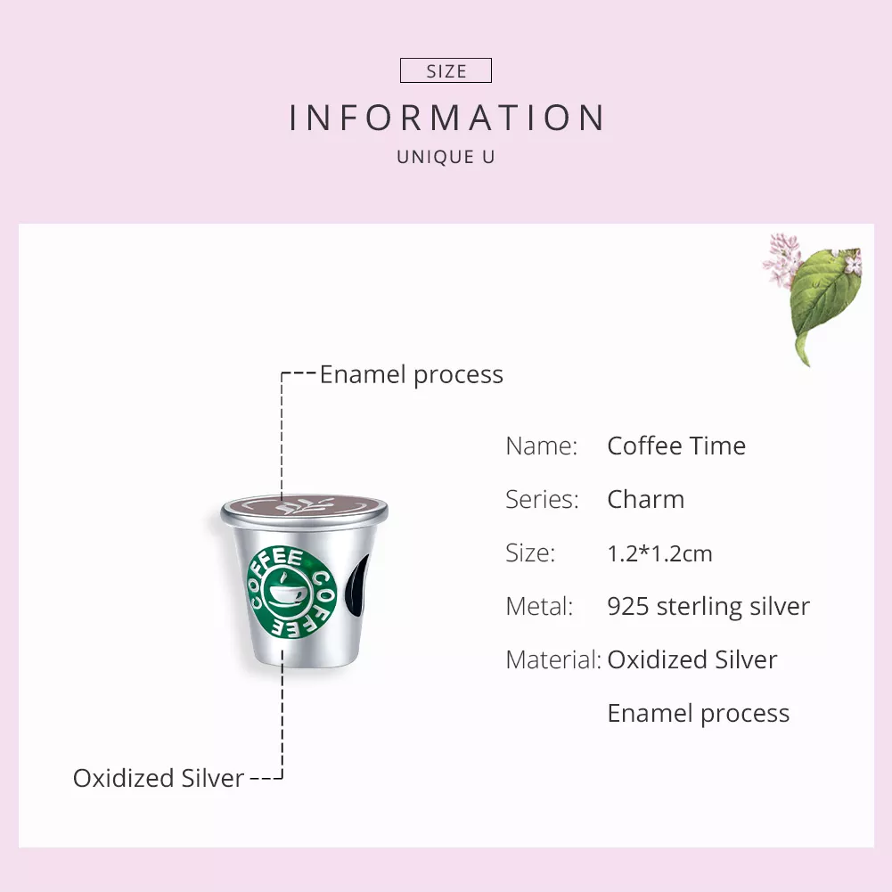 Charm Hora do café life Pandora - SCC1545