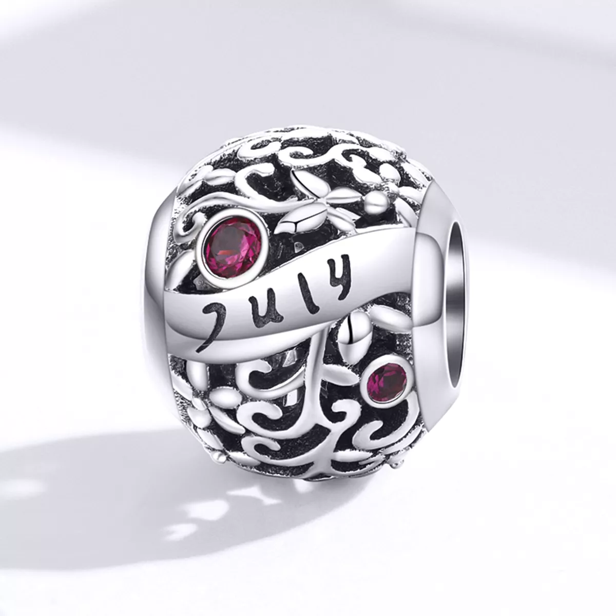 Charm July Garnet Birthstone estilo Pandora - SCC1385-7