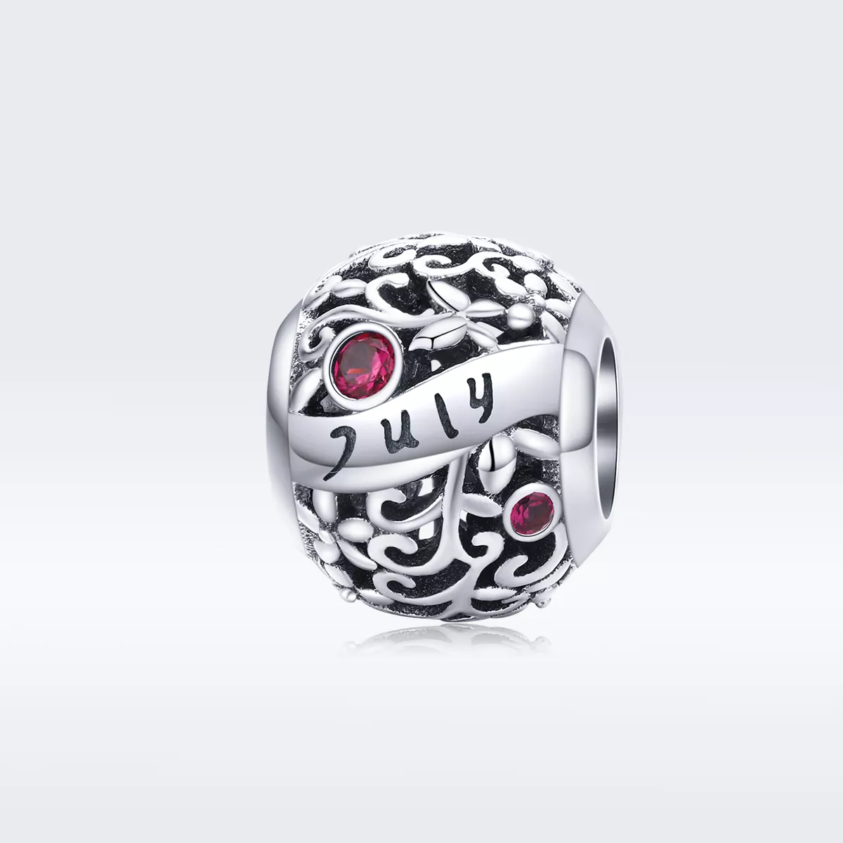 Charm July Garnet Birthstone estilo Pandora - SCC1385-7