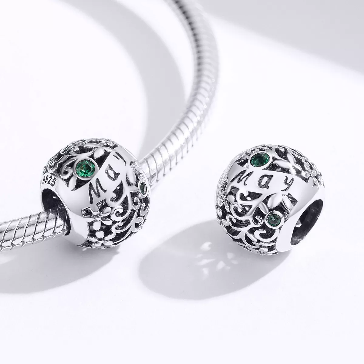 Charm May Birthstone estilo Pandora - SCC1385-5