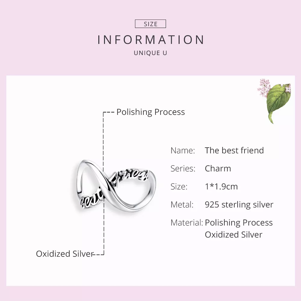 Charm Melhores amigas para sempre estilo Pandora - SCC1344