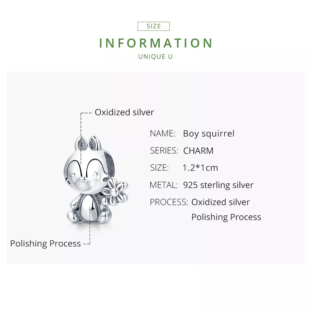 Charm Menino esquilo life Pandora - SCC1868