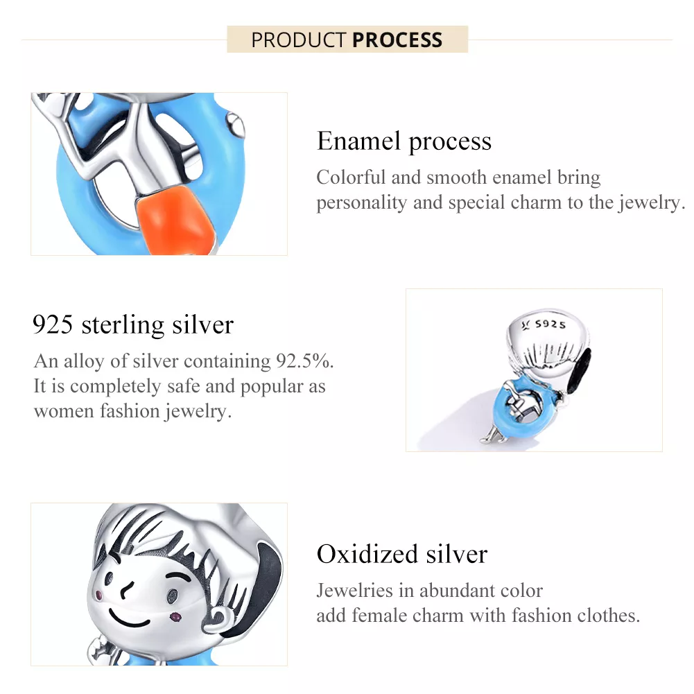 Charm Menino shunshine estilo Pandora - SCC1526