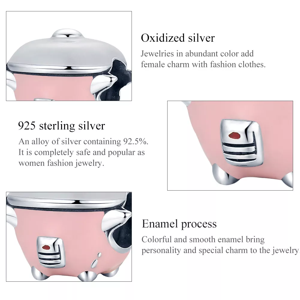 Charm Mini Panela De Arroz estilo Pandora - SCC1862