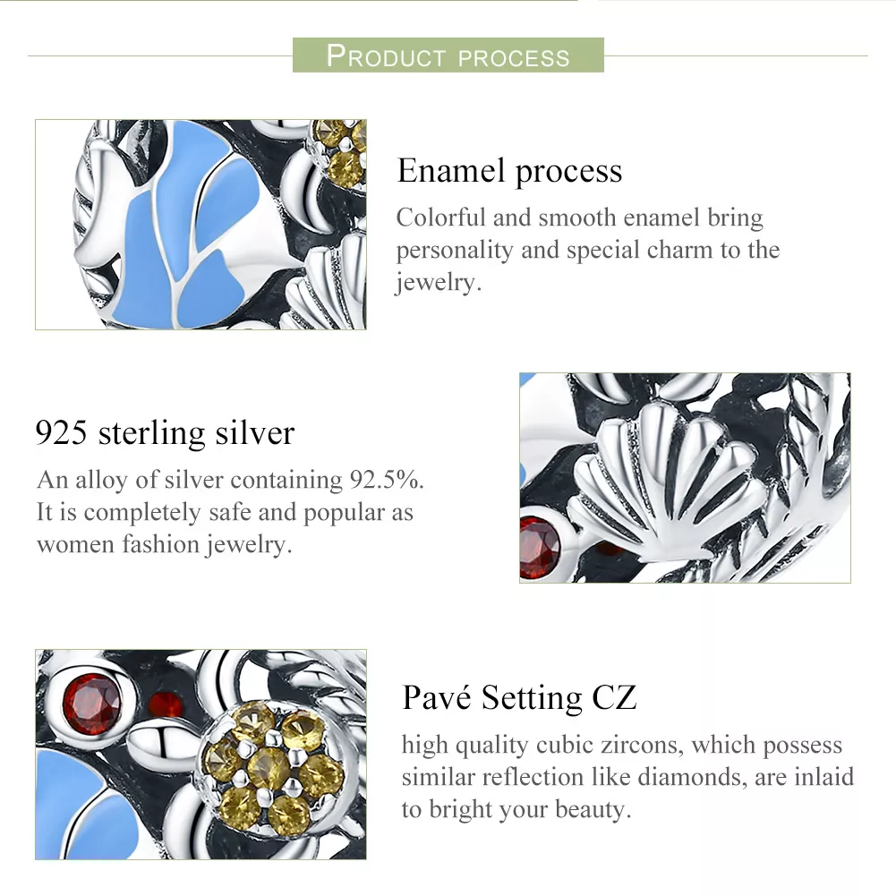 Charm Mundo Subaquático estilo Pandora - SCC683