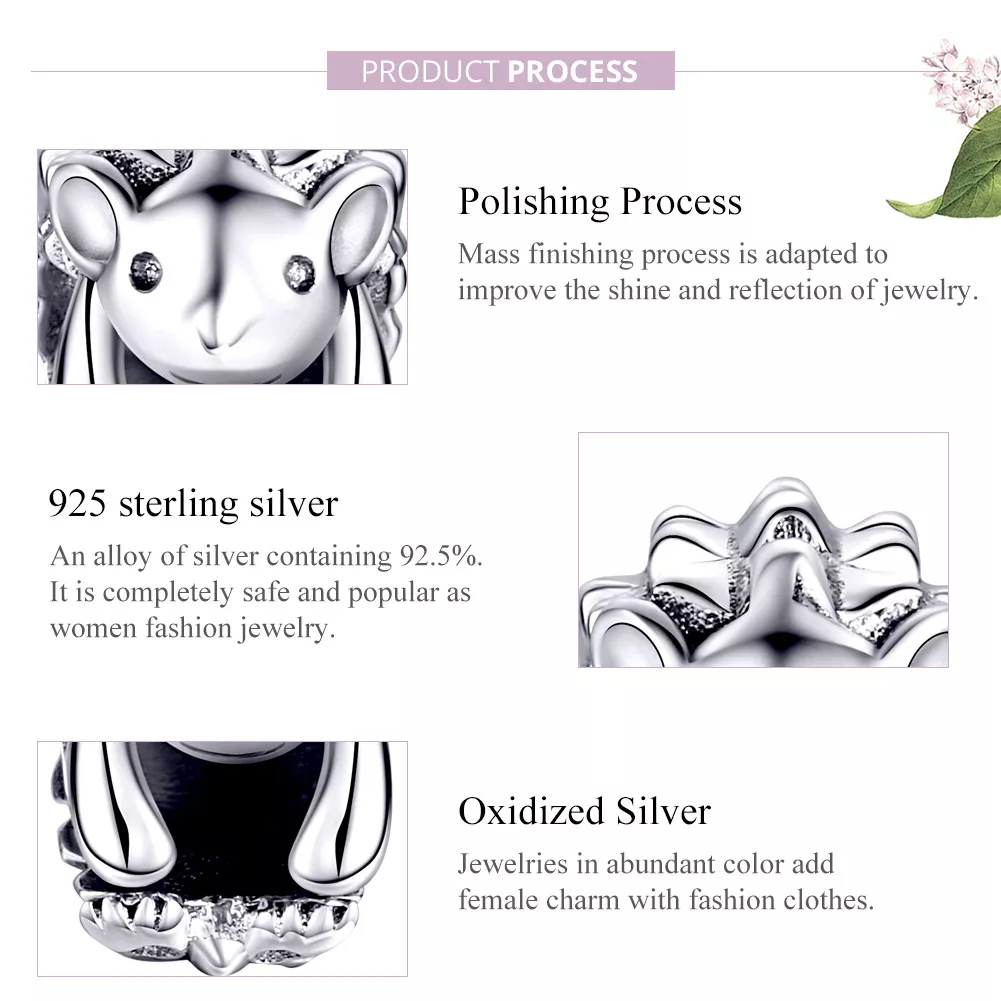 Charm Nino, o ouriço life Pandora - SCC1420