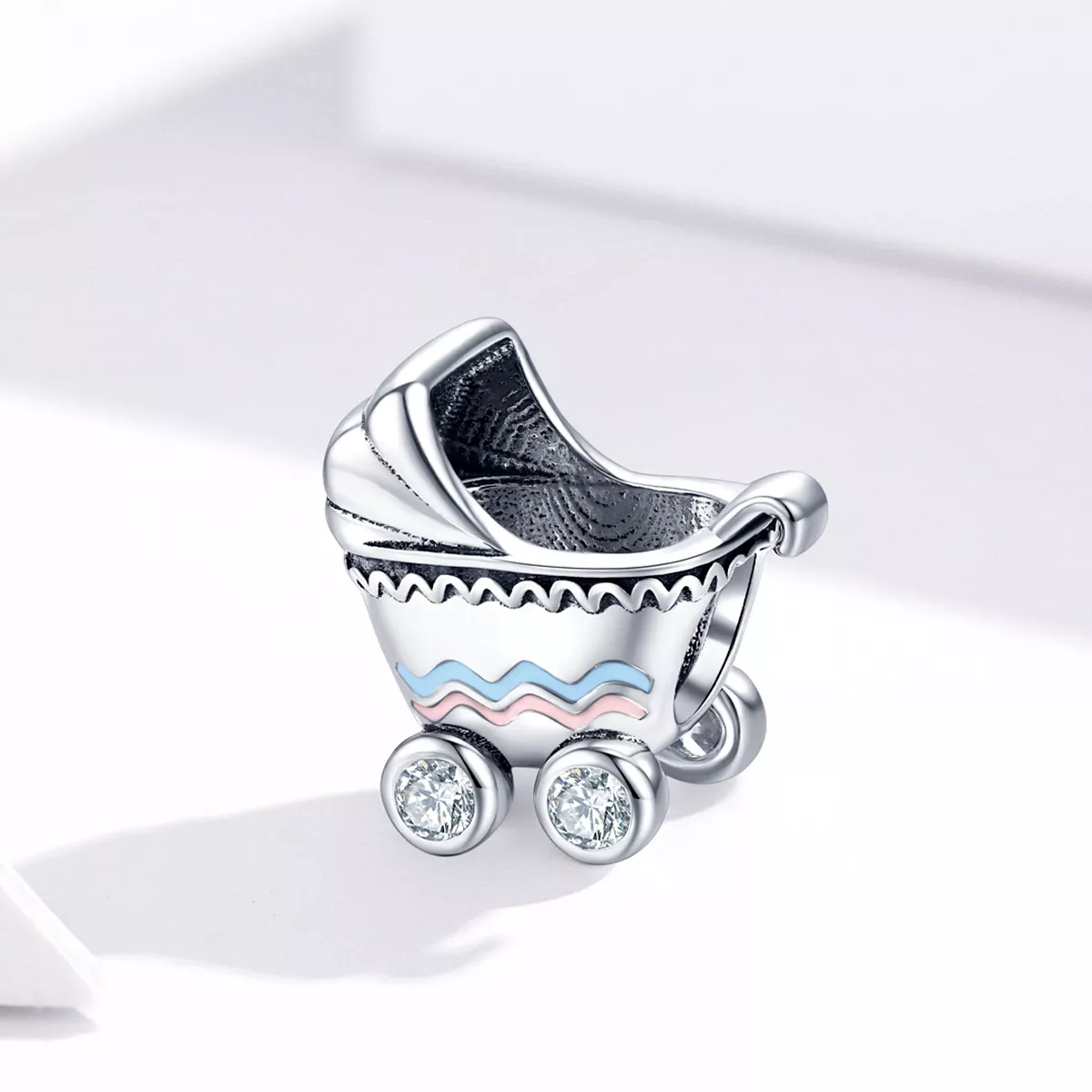 Charm Novo carrinho de bebê estilo Pandora - SCC1539