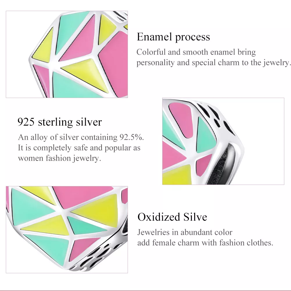 Charm Padrões Geométricos estilo Pandora - SCC1761