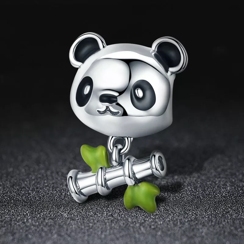Charm Panda adora comer bambu estilo Pandora - SCC325