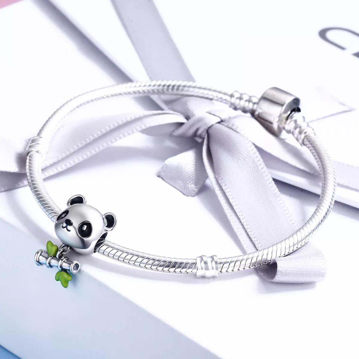 Charm Panda adora comer bambu estilo Pandora - SCC325