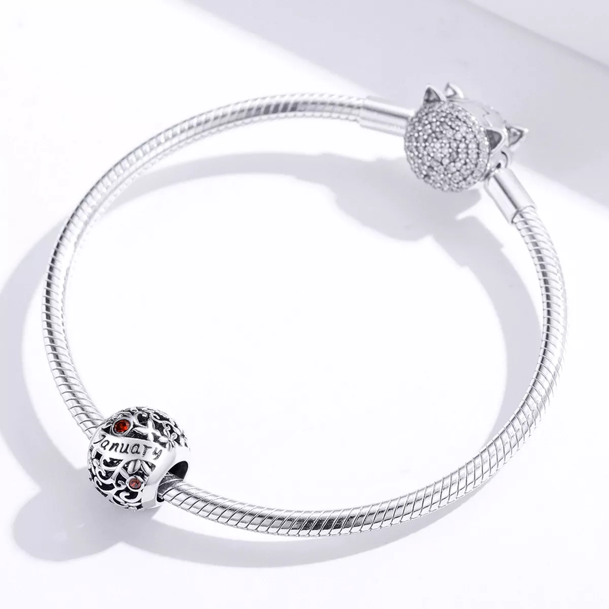 Charm Pedra de Nascimento de Janeiro estilo Pandora - SCC1385-1