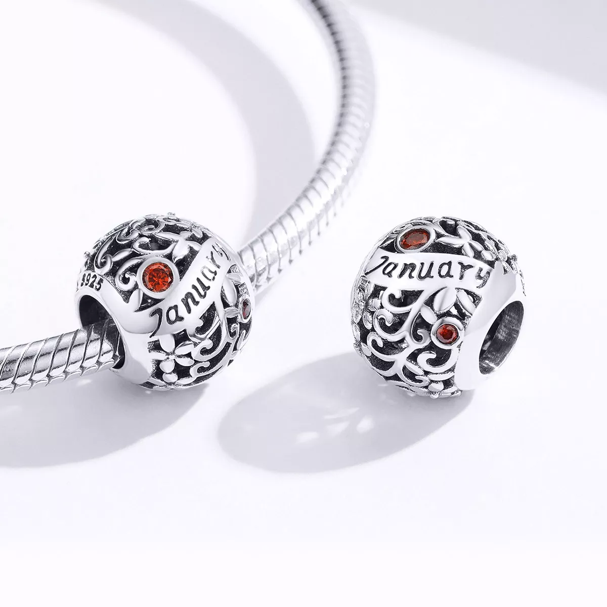 Charm Pedra de Nascimento de Janeiro estilo Pandora - SCC1385-1