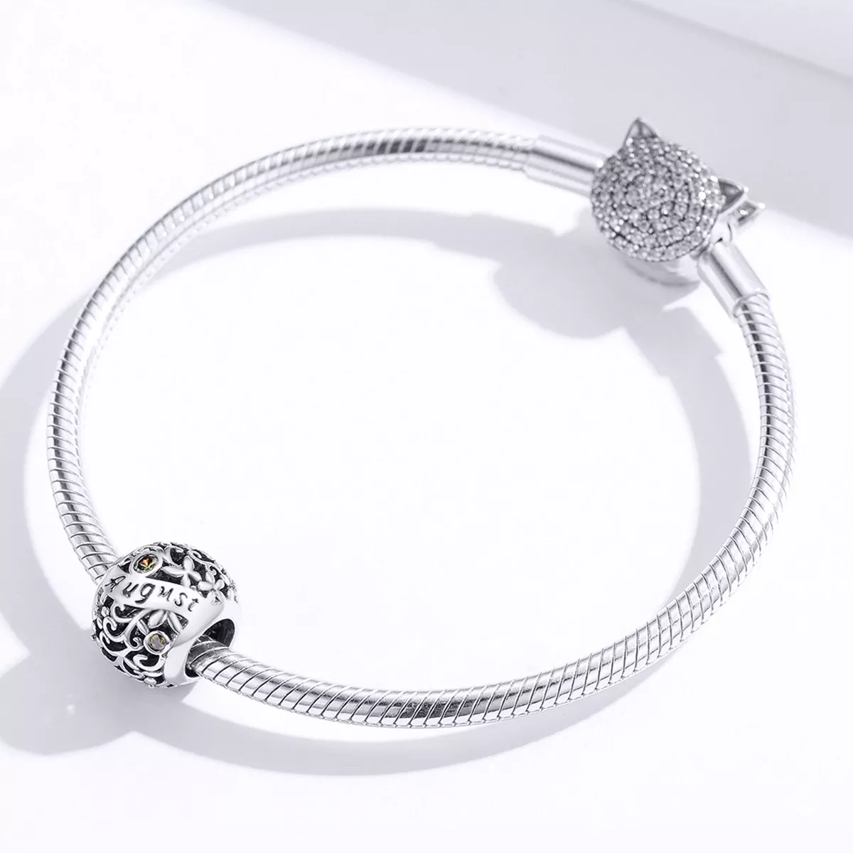 Charm Pedra de Nascimento de Peridoto de Agosto estilo Pandora - SCC1385-8