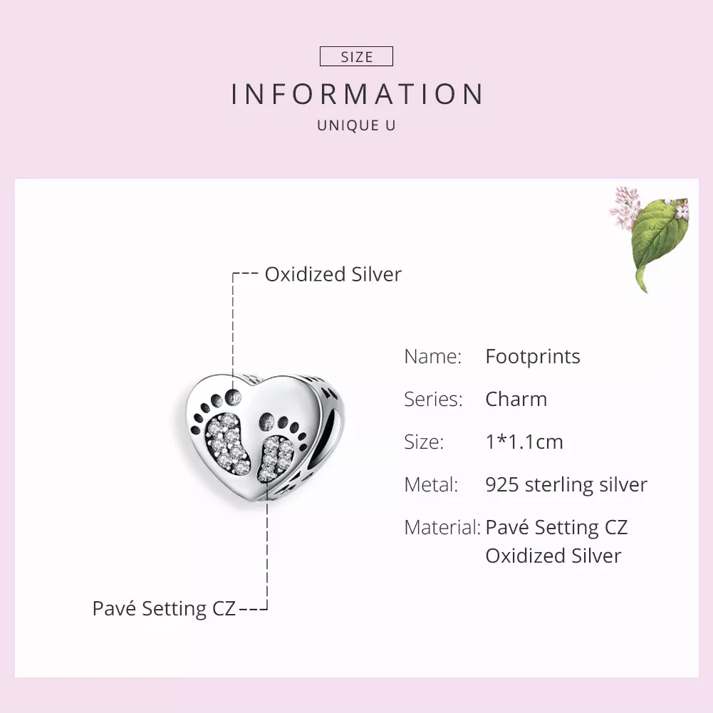 Charm Pegadas life Pandora - SCC1395