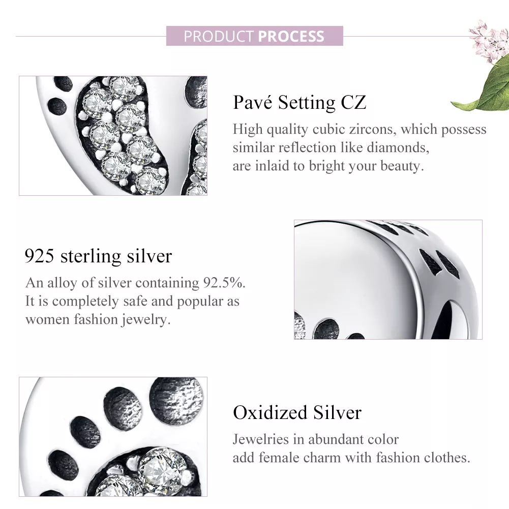 Charm Pegadas life Pandora - SCC1395