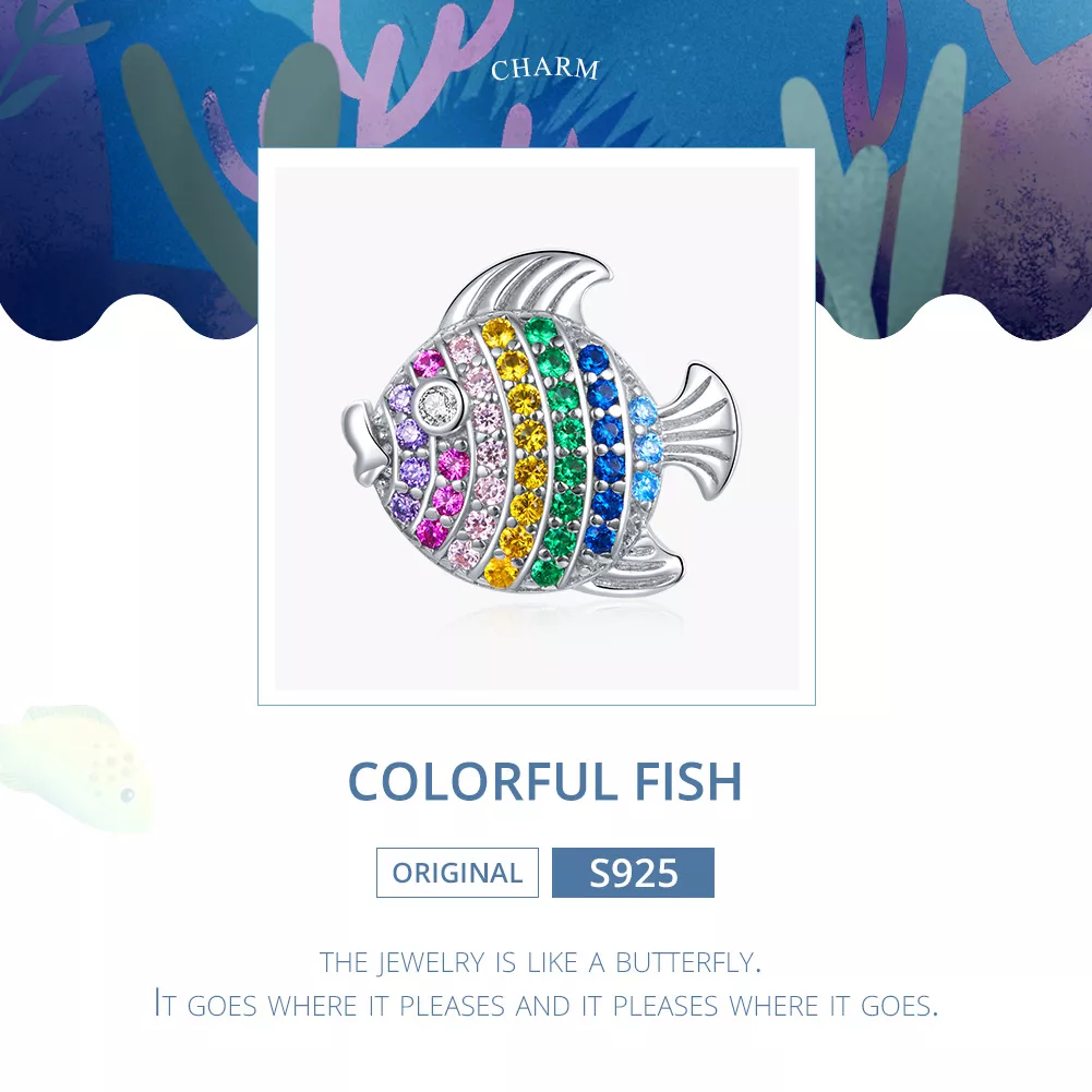 Charm Peixe Colorido life Pandora - SCC1803