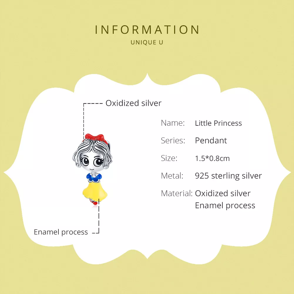 Charm Pequena princesa estilo Pandora - SCC1814