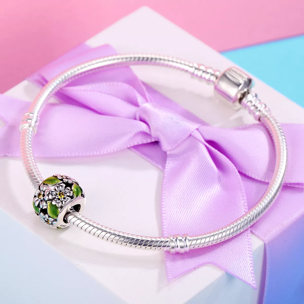 Charm Pequenas margaridas na primavera e no verão estilo Pandora - SCC490