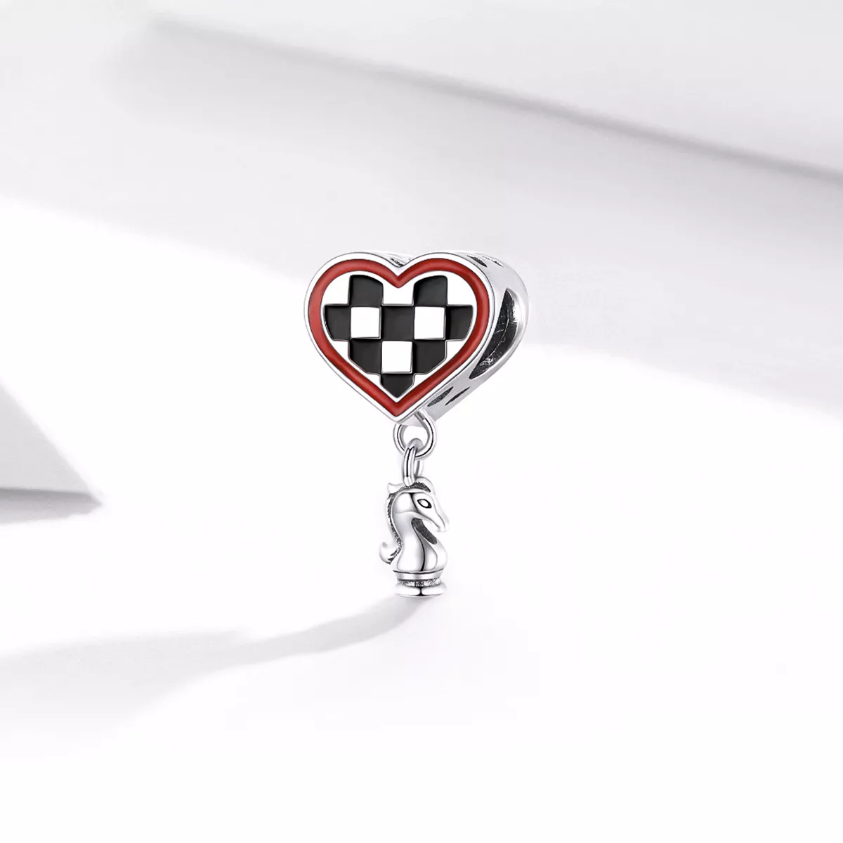 Charm Placa em forma de coração estilo Pandora - SCC1833
