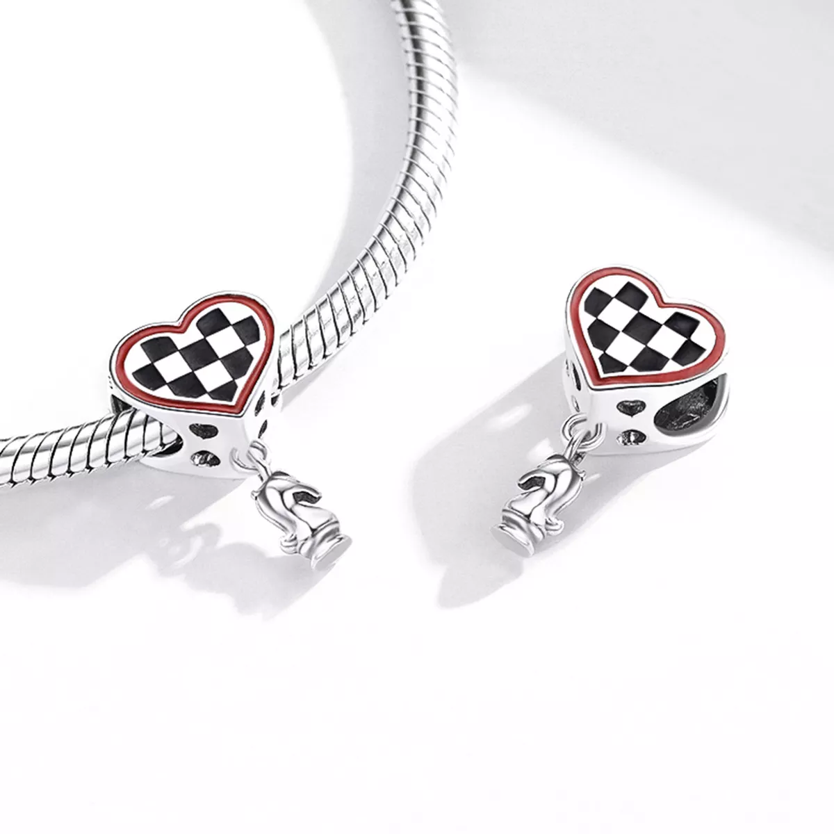 Charm Placa em forma de coração estilo Pandora - SCC1833