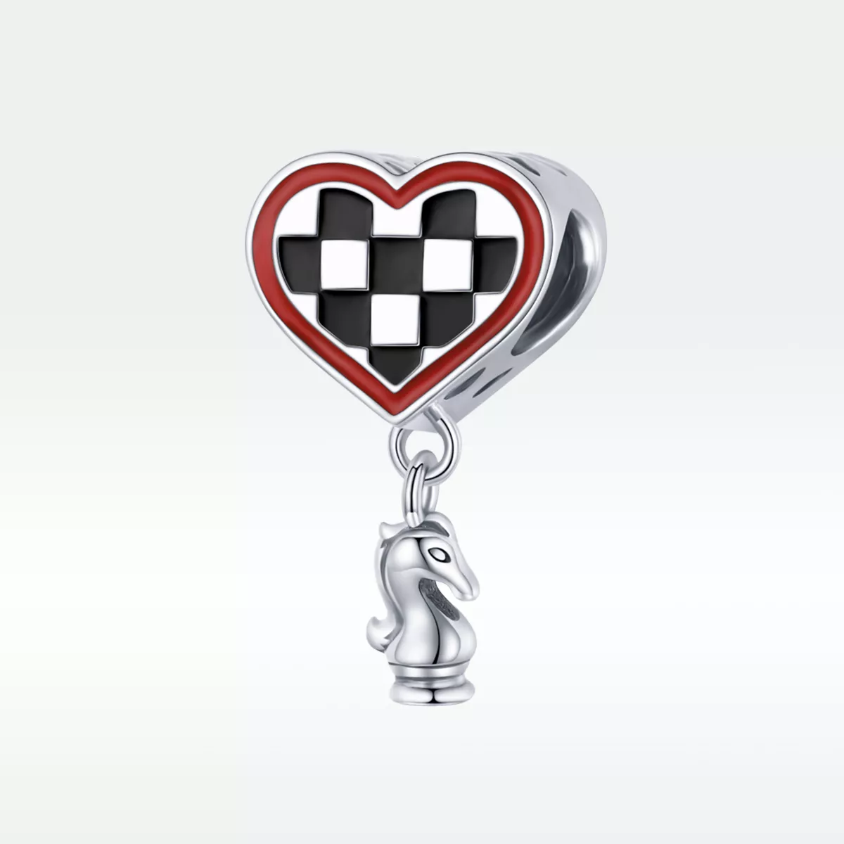 Charm Placa em forma de coração estilo Pandora - SCC1833