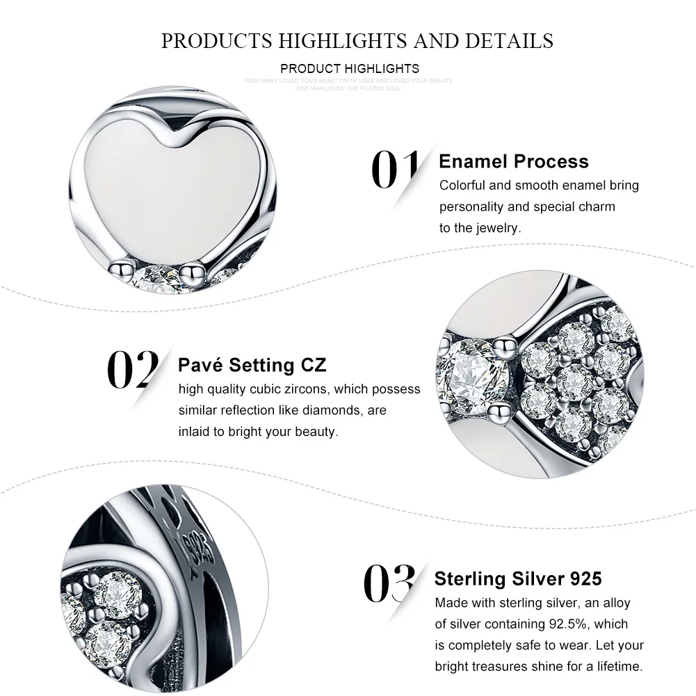 Charm Pétalas felizes life Pandora - SCC250