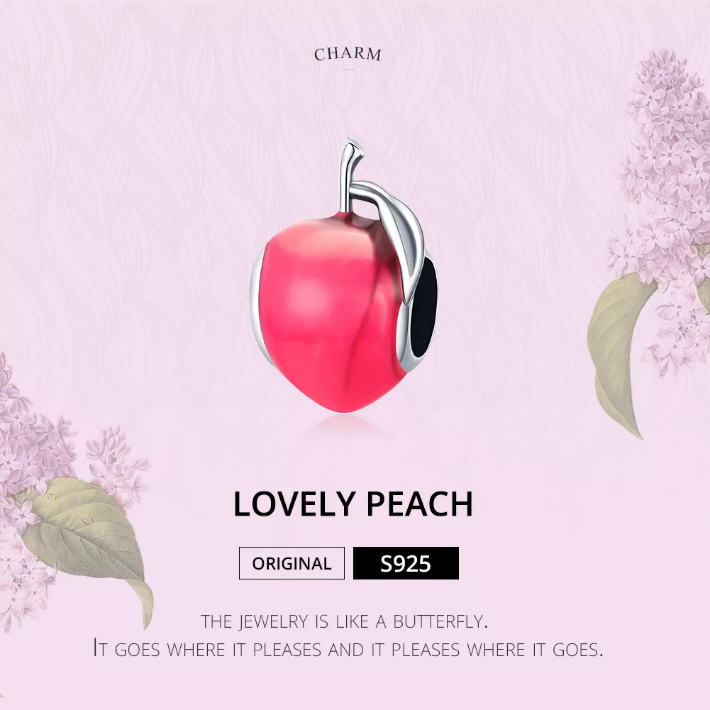 Charm Pêssegos deliciosos estilo Pandora - SCC1834