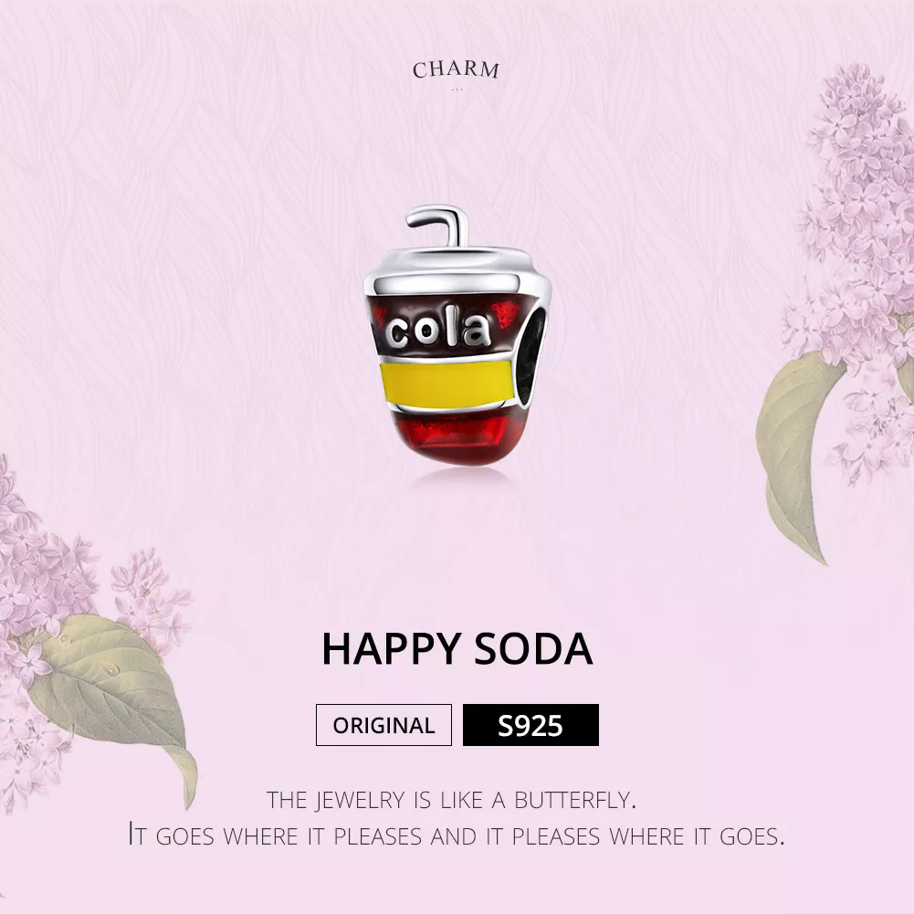 Charm Refrigerante feliz estilo Pandora - SCC1828