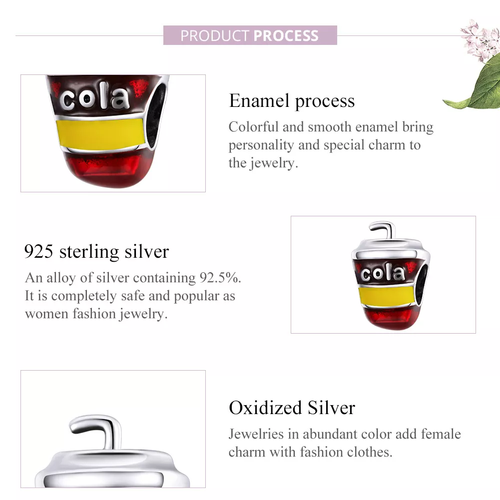 Charm Refrigerante feliz estilo Pandora - SCC1828