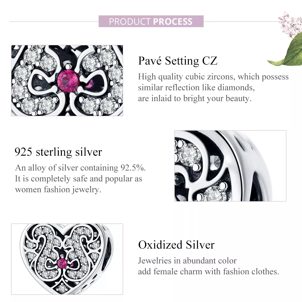 Charm Sempre em meu coração estilo Pandora - SCC1415