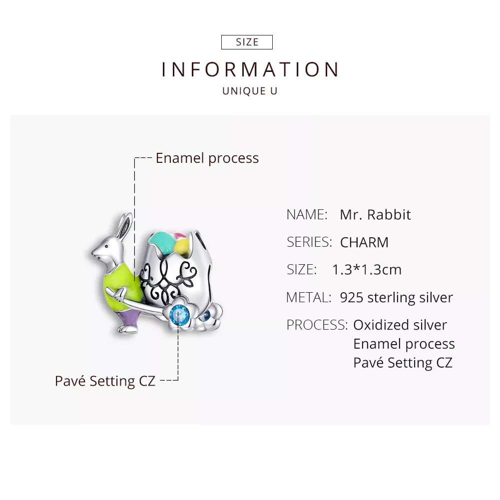 Charm Senhor coelho life Pandora - SCC1755