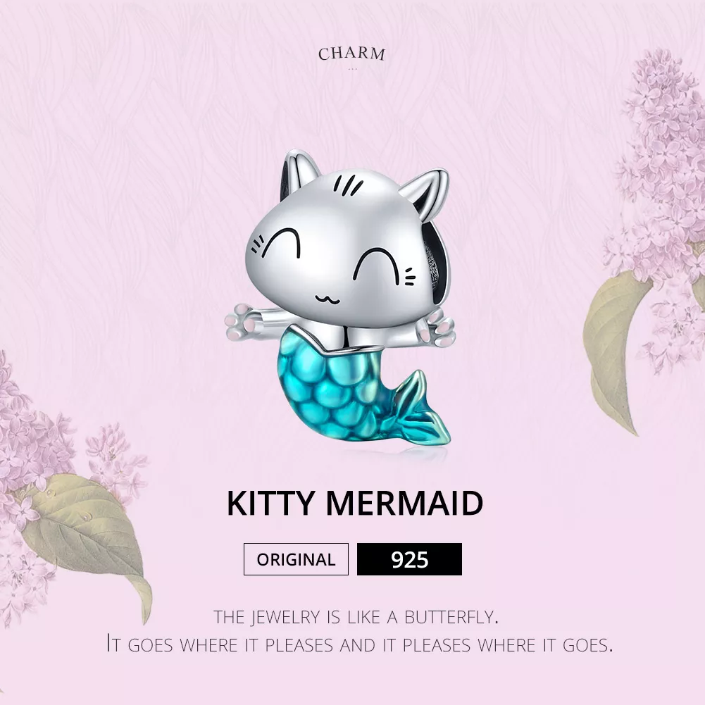 Charm Sereia gato life Pandora - SCC1852