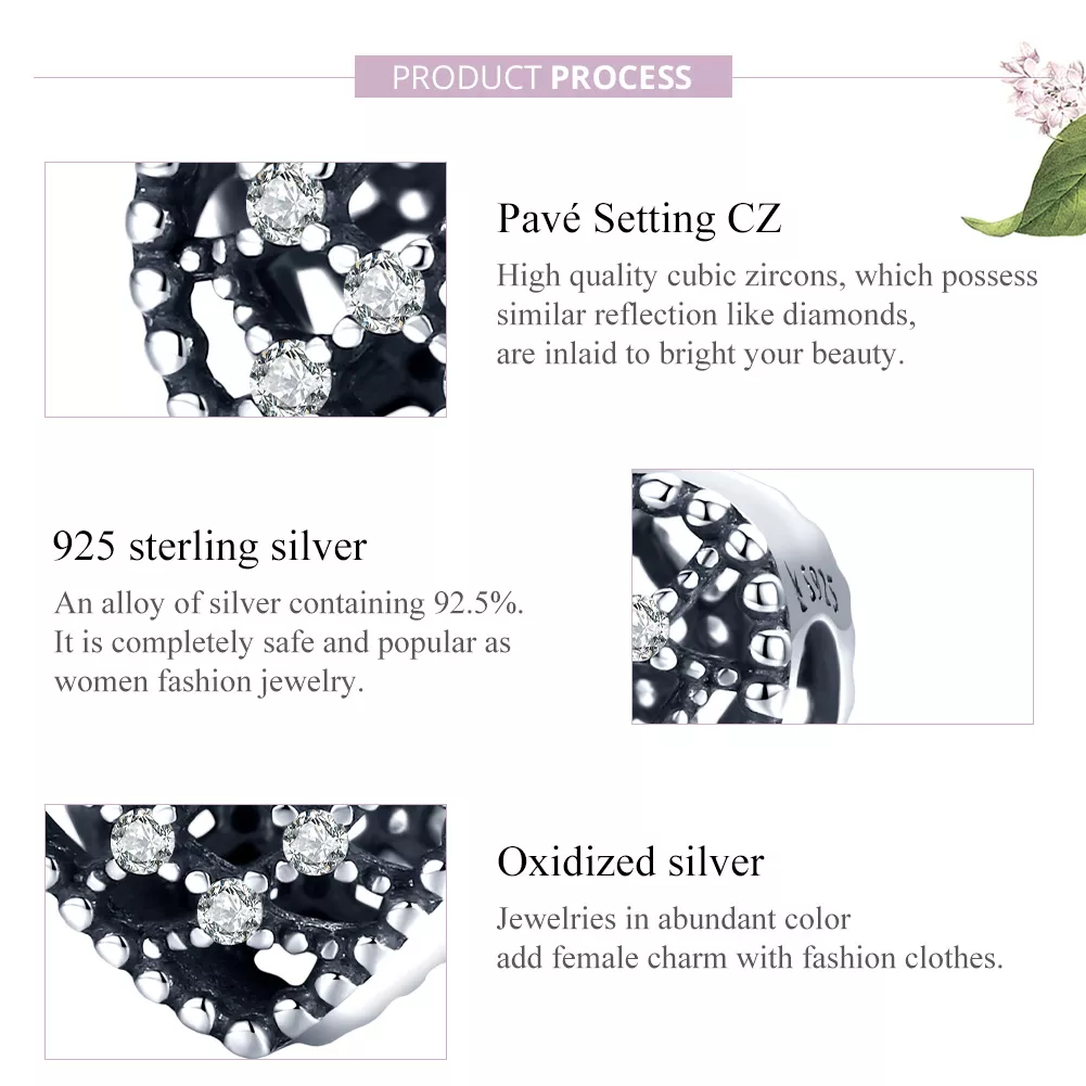 Charm Siga seu coração estilo Pandora - SCC1572