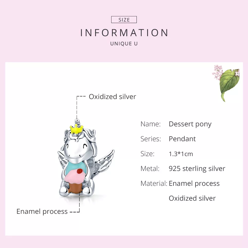 Charm Sobremesa Unicórnio estilo Pandora - SCC1872