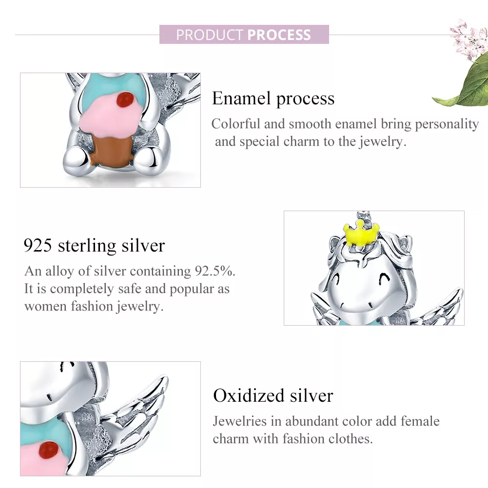 Charm Sobremesa Unicórnio estilo Pandora - SCC1872