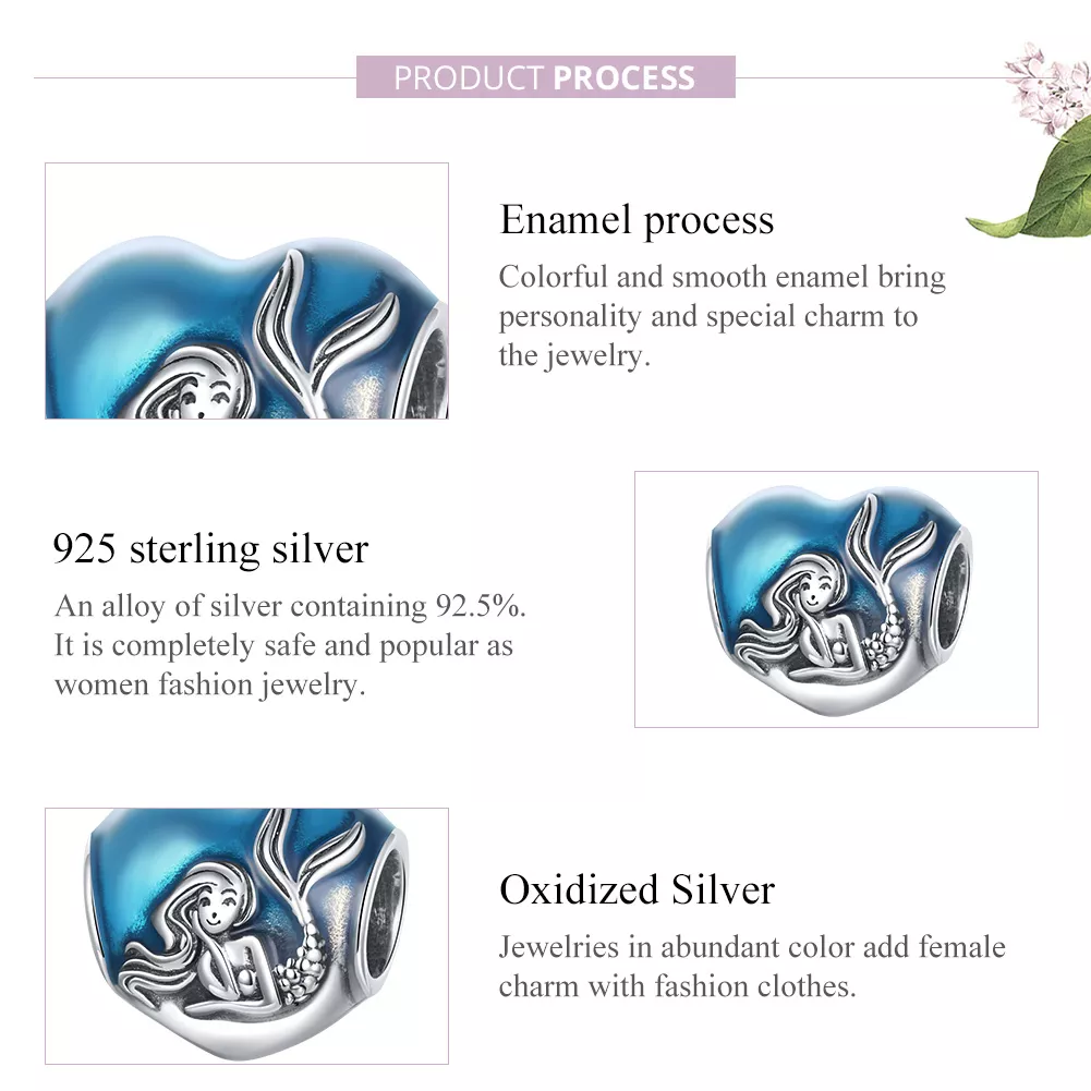 Charm Sonho de pequena sereia estilo Pandora - SCC1801